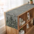 thumbnail image 6 of Christmas Tree Table Runner 70 Inches Long, Cotton Linen Table Runner Dresser Scarf, Xmas Tree Winter Snowflake Grey Rustic Fabric Tablerunners for Dining Coffee Tables Wedding Holiday Party 13"x70", 6 of 9