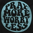 thumbnail image 2 of Christian Faith Pray More Worry Less Plus Size Crewneck Graphic Tee Shirt Brisco Brands 5X, 2 of 6