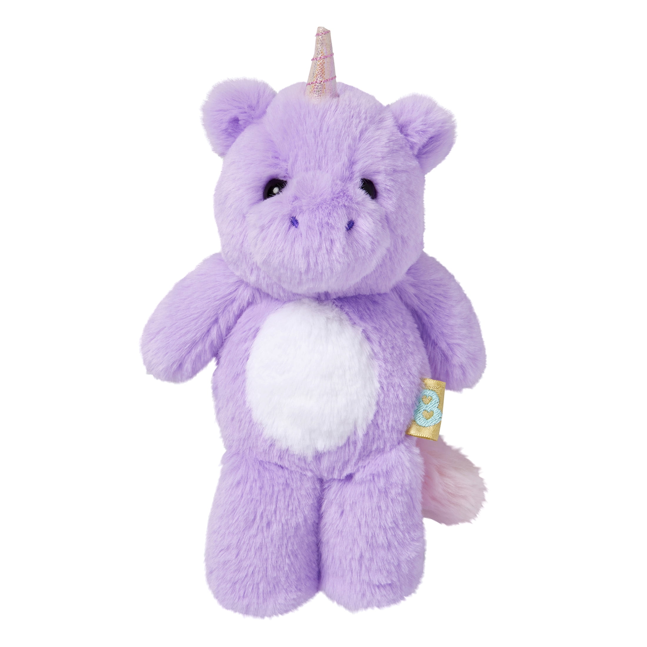 ButterLuvs Plush Unicorn Stuffed Animal, Super Soft Purple Cuddly Unicorn with Rainbow Mane