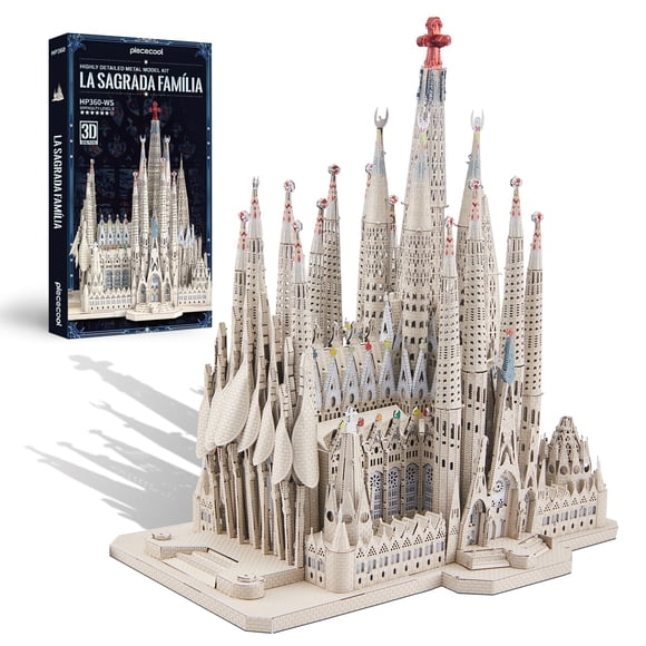 Piececool 3D Puzzles for Adults, La Sagrada FamÃlia Metal Model Kits DIY Assembling Hobbies Arts and Crafts Creative Gifts