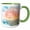 Green/White, variant on 3drose, Pink and Blue Snail Shell Photoadaption, 11oz Two-tone Green Mug
