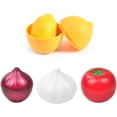 thumbnail image 1 of Caja de almacenamiento de cebolla y ajo Cajas de almacenamiento de limón Almacenamiento de cebolla y ajo Contenedor de almacenamiento fresco de plástico para frutas y verduras, cebolla, limón, tomate y ajo (4 piezas) ZefeiWu 8390612519369, 1 of 1