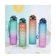 thumbnail image 1 of Botella de agua motivacional de 1 litro con marcadores de tiempo sin BPA, 1 of 1