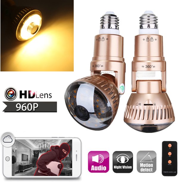 2in1 360° Rotation 2.8mm Wireless Wifi IP Security Motion ...