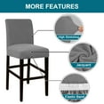 thumbnail image 2 of Nvzi 2 Pack Stretch Bar Stool Covers Pub Counter Stool Chair Covers with Back Washable Barstool Seat Slipcover with Elastic Bottom (White), 2 of 4