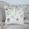 thumbnail image 4 of Sage Green Eucalyptus Coastal 18x18 Pillow Covers Set of 2, Beach Conch Jellyfish Throw Pillow Covers Decorative Couch Cushion Case, Microfiber Square Pillowcases for Bedroom Car Living Room, 4 of 7