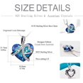 thumbnail image 4 of YAFEINI Anniversary Love Jewelry Gifts for Her, Blue Heart Crystal Necklace Christmas Jewelry Set, 4 of 5