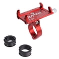 thumbnail image 1 of Soidarity Soporte de teléfono para bicicleta de montaña, soporte para teléfono para manillar de bicicleta, abrazadera de aleación de aluminio Ciclismo rojo Soidarity OD0196-02, 1 of 6