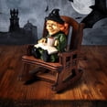 thumbnail image 1 of Witch Rocking Chair Home Table Decoration Man In Black Car Resin Decoration, 1 of 3