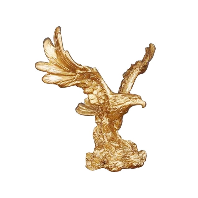 Figura de águila halcón para exhibición de escritorio Escultura alada coleccionable hecha a mano Tamaño S
