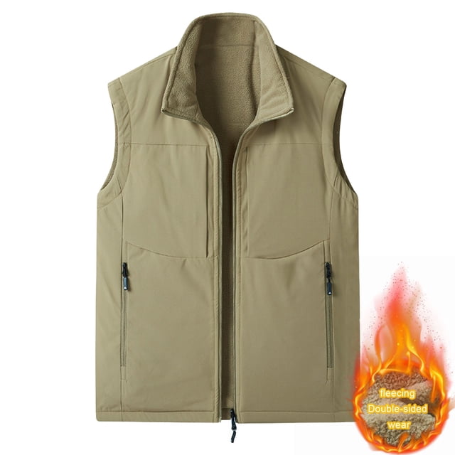 Xihbxyly Chaqueta de Trabajo para Hombre, Versátil Abrigo para Exteriores, con Múltiples Bolsillos, Cuello Alto Cómodo, Tejido Ligero, Ideal para Fotografía Deportiva, Ideal para Actividades de Prima