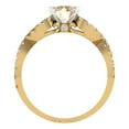 thumbnail image 4 of Clara Pucci 14K Yellow/White Gold 1.42ct Morganite Solitaire with Accents, 4 of 8