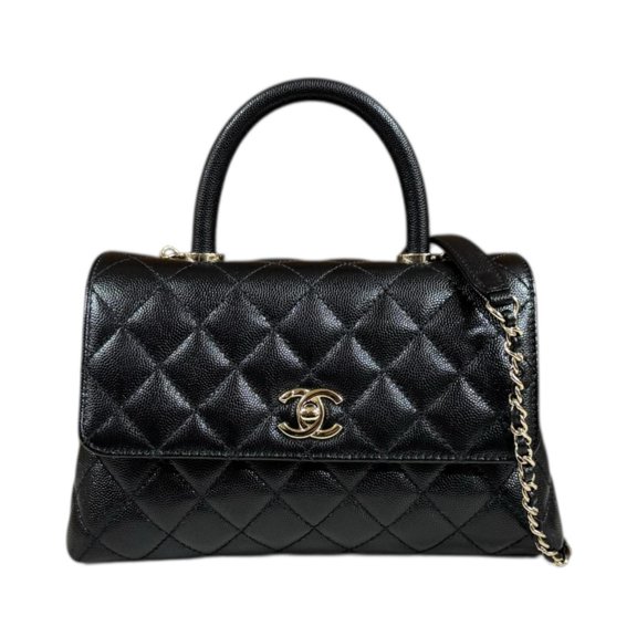Pre-Owned Chanel Coco Handle XS Matelasse Shoulder Bag in Caviar Skin... (Good)
