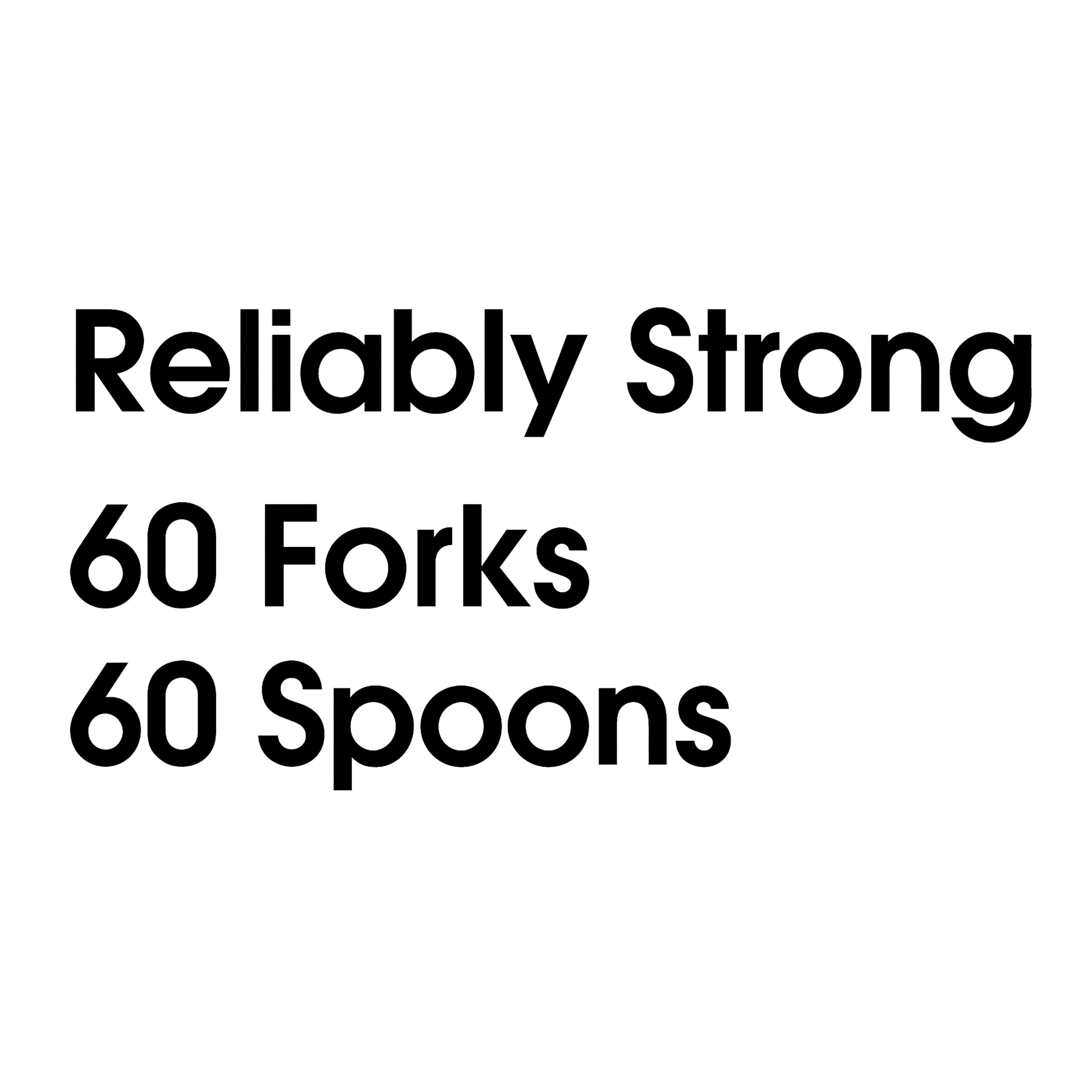 Great Value Plastic Everyday Clear Fork and Spoon Combo, 120 Count
