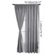thumbnail image 2 of Cortinas de gasa transparente con bolsillo para varilla para cocina, sala de estar y dormitorio. Transpirables y ligeras. Gris claro, 200 x 100 cm., 2 of 8