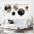 thumbnail image 4 of Designart "Golden Noir Marble Enigma" Abstract Marble Metal Wall Art Set of 5 Piece, 4 of 5