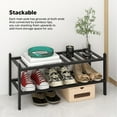 thumbnail image 4 of Free Standing Shoe Racks, Smoothly Surfaces Black Shoe Rack 2 Tier  For Corridor For Balcony, 4 of 8