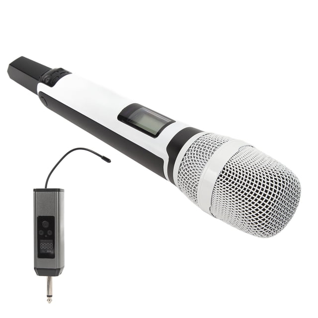 Micrófono Dinámico Inalámbrico, Micrófono Inalámbrico Antiinterferencias Con Reducción De Ruido Con Receptor Para Karaoke