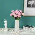 thumbnail image 3 of Flores artificiales de terciopelo Rosa Rojo Verde 12 piezas Tallo largo, 3 of 5