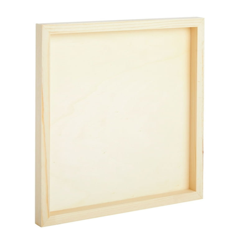 6 Pack Unfinished Square Wood Panels for Painting 12x12 Wooden Canvas Boards for Crafts