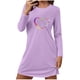 thumbnail image 2 of HongQid Nightgowns for Women Soft Grpahic House Dress Long Sleeve Sleep Shirts Fall Sleepwear Night Gown Nightshirt, 2 of 6