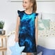 thumbnail image 4 of Fotbe Wolf Vestido de Dormir para Niñas de 3 a 10 Años, Mangas Cortas, Estilo Princesa, Pijama Camisón con Mangas Voladas-Large, 4 of 6