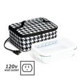 thumbnail image 1 of HotLogic 16801155-HND Portable Personal Mini Oven with Glass Dish, Houndstooth, 1 of 1