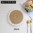 thumbnail image 1 of Manteles Decorativos de Algodón Y Lino Macarena para Mesa de Comedor Individuales Redondos, 1 of 8