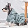 thumbnail image 3 of Baywell Dog Pet Warm Dress Hoodie Floral Bubble Skirt Girl Dog Cats Winter Down Coat Outfit for Small Medium Dog/Cat Blue 4.4-16.53lbs, 3 of 11