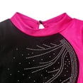 thumbnail image 4 of Girls Gymnastics Leotards Long Sleeve Sparkly Shiny Diamond Ballet Dance Costume One Piece Tumbling Outfits for Practice, 4 of 7
