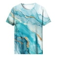 thumbnail image 4 of ATENAR T Shirts for Women Printed Shirts Crew Neck Short Sleeve Tops Multicolor 3XL, 4 of 4