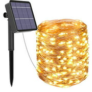 Solar String Lights Outdoor, Kolpop 78.7FT 240LED Solar Fairy Lights Outdoor Waterproof 8 Modes Copper Wire Solar Powered Lights Indoor for Garden Patio Gate Yard Party Wedding Camping(Warm White)