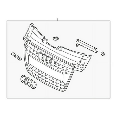 Genuine OE Audi Grille - 8J0-853-651-K-T94