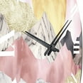 thumbnail image 5 of Designart "Colors of the Mountain V" Abstract Landscape Oversized Wall Clock, 5 of 5