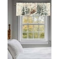 thumbnail image 3 of Christmas Valances for Windows Train Holly Woods Scene Lights Snowflakes Colorful Rod Pocket Curtains Valance Short Window Treatment Drapes for Living Room, Bedroom Bathroom 56"&nbsp;W x 16" L, 3 of 5