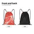 thumbnail image 5 of Kdxio Beef Steaks Print Drawstring Backpack Bag,Waterproof Draw String Back Sack, Gym Drawstring Bags Swim Bag For Unisex, 5 of 9