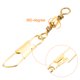 thumbnail image 4 of Conector de Carrete de Pesca con Clip de Seguridad, 15lb Terminal de Anillo Sólido de Acero al Carbono, Paquete de 50 Dorado, 4 of 5