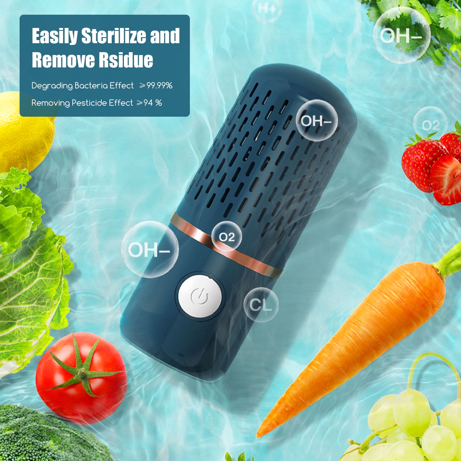 JLLOM Fruit and Vegetable Cleaning Machine, Fruit Cleaner Device