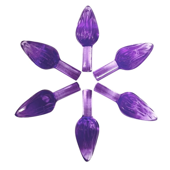 National Artcraft MEDIUM Twist-Style Ceramic Christmas Tree Lights - PURPLE