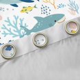 thumbnail image 4 of Manfei Cartoon Sea Shark Blackout Curtains, Undersea Animal Window Curtains Pack of 2 (38x45 Each), White Blue, 4 of 6
