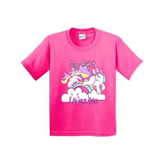 Inktastic My Aunt Loves Me Unicorn Youth T-Shirt