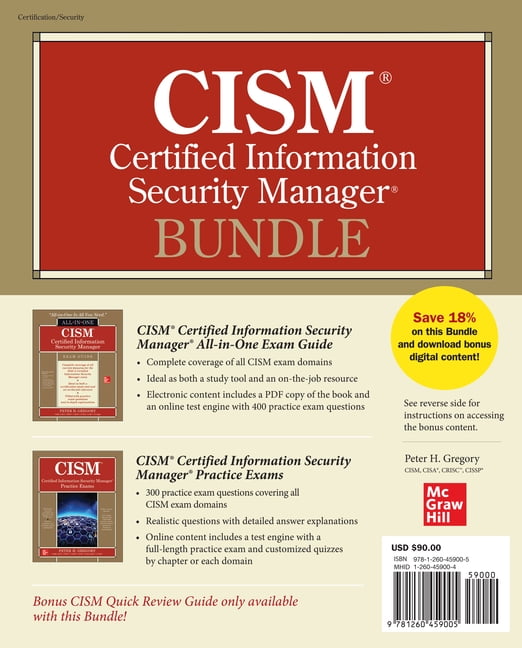 Cism Certified Information Security Manager Bundle Other Walmart 