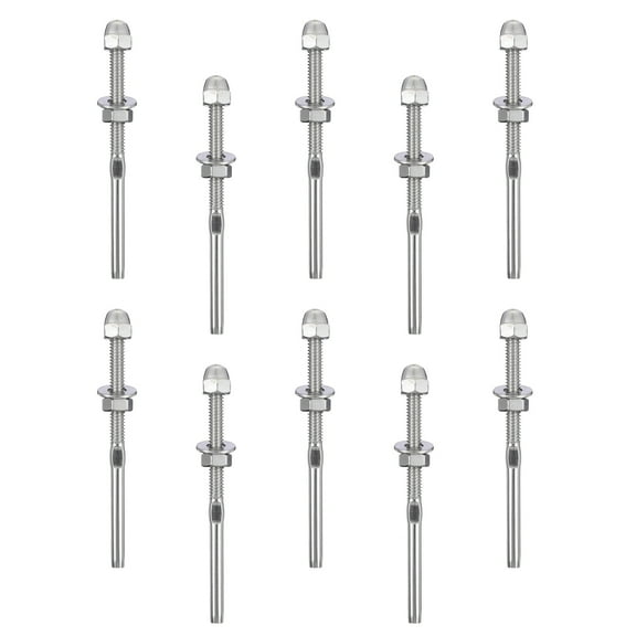 10 Pcs Cable Railing Kit Wire Rope Terminal Tensioner Deck Stainless Steel