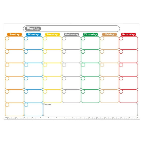 PRETXORVE Magnetic Monthly Plan Custom Refrigerator Magnet Erasable Planning information Board Soft Whiteboard Pet Writing Board