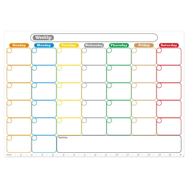 Herramientas y mejoras para el hogar Calendario mensual magnético Adhesivo para refrigerador personalizado Calendario borrable Tablero de mensajes Pizarra blanca suave Tablero de escritura para mascot