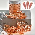 thumbnail image 2 of UDIYO Gold Foil Ultra Thin Easy to Apply 3 Colors DIY Nail Foil Paper Leaf for Painting, 2 of 7