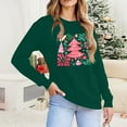 thumbnail image 6 of Ounisa Christmas Sweatshirts for Women Tis the season Christmas Outfits Merry Christmas Lightweight Pullover Christmas Tree Christmas Gifts Merry Christmas Letter Graphic Tops, 6 of 7