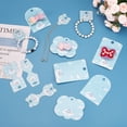 thumbnail image 3 of 140pcs 7 styles Castle Theme Paper Hair Clip Display Cards Hair Barrettes Jewelry Hair Shapes Sky Blue 7~10x3.8~10x0.04cm Hole: 5.6~20mm 20pcs/style, 3 of 6