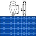 thumbnail image 3 of MarineNow Dedal de cuerda de acero inoxidable 316 de grado marino 5/16"" 3/8"" 1/2"" 5/8"" 3/4"" 7/8"" y 1"" (3/8"" 01-Pack), 3 of 5