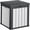 Black&White, variant on Outdoor Storage Box 320 Gallon, Large Lockable Resin Deck Box Patio Storage Bin for Pool Accessories Cushion Furniture, Garden Tools, Waterproof & UV-Resistant Outside Delivery, Gray